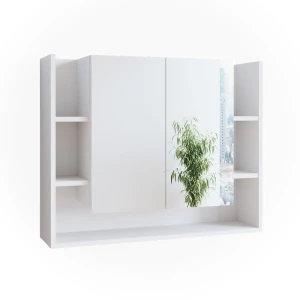 Badeværelsesskab med spejl Elira Hvid 80.2 x 64 cm Vicco