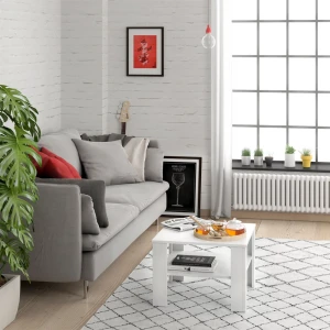 Couchtisch Homer Weiß 60 x 60 cm livinity®