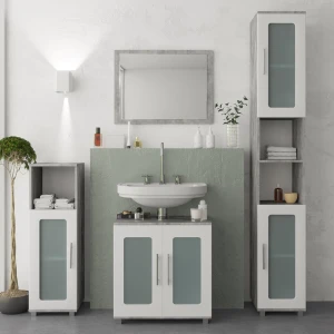 Badezimmerspiegel Kiko Beton 45 x 60 cm livinity®