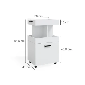 Rollcontainer Kamber Weiß 50 x 88.6 cm Vicco