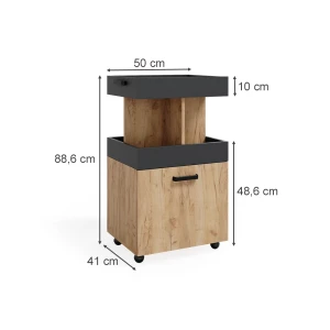 Ablagewagen  Goldkraft Eiche 50 x 88.6 cm Vicco