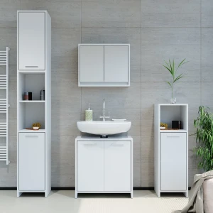 Badspiegelschrank Mila Weiß 55 x 45 cm livinity®