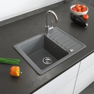 Spülbecken  Grau 57.5 x 46 cm mit Trockenplatz Bergström