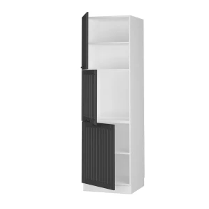 Herdumbauschrank Fame-Line Anthrazit Landhaus 60 cm livinity®