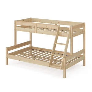 Lit superposé Everest Naturel bois 120x200 / 80x200 cm Vitalispa
