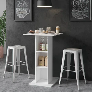 Bartisch Rodeo Weiß 70 x 70 cm livinity®