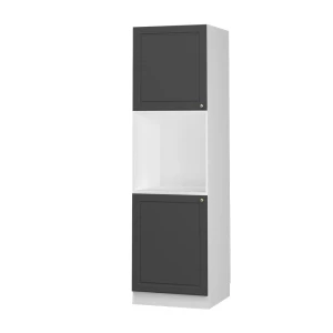 Komfurindbygningsskab Fame-Line Anthrazit-Gold Landhaus 60 cm åben Vicco