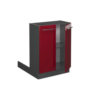 Kücheninsel Fame-Line Bordeaux Hochglanz 60 cm ohne Arbeitsplatte livinity®