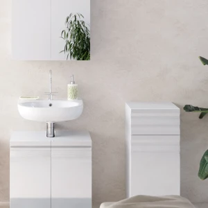 Midischrank Fredd Weiß Hochglanz 36.4 x 79 cm livinity®
