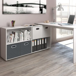 Eckschreibtisch FlexPlus Weiß 137 x 60 cm livinity®