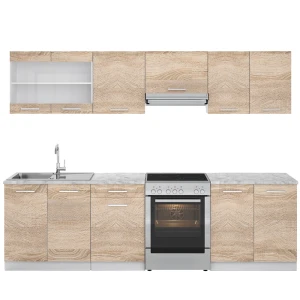 Küchenzeile Raul Sonoma 270 cm , AP Marmor Vicco