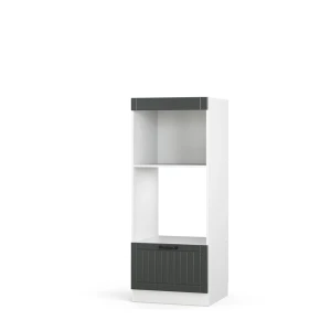 Szafka do mikrofalówki Fame-Line Antracytowy domek wiejski 60 cm otwarty Vicco