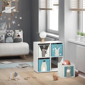 Faltbox 30x30  Blau-Grau 30 x 30 cm 2er Set livinity®