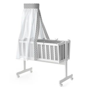 Børneseng Noah Hvid 40x90 med hjul Vitalispa