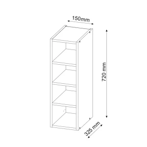 Hängeschrank Fame-Line Goldkraft Eiche 15 cm Vicco