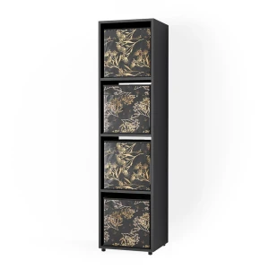 Rumdivider Ludus Sort 142.5 x 36.2 cm med 2 foldekasser opt.1 Vicco