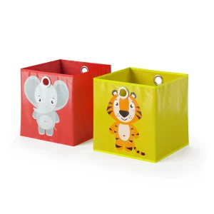 Opvouwbare box  Rood/Geel 30 x 30 cm Set van 2 Vicco