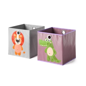 Foldningsboks  Grå/lilla 30 x 30 cm Sæt af 2 Vicco
