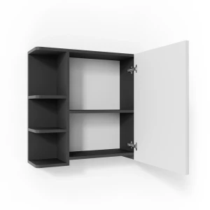 Badeværelsesskab med spejl Fynn Antracit 79.6 x 64 cm Vicco