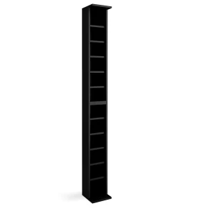 CD reol  Sort 21 x 183.6 cm Høj Vicco