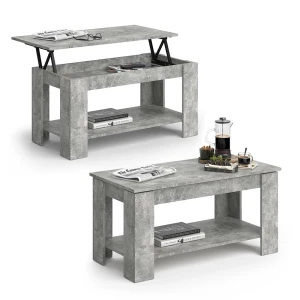 Sofabord Lorenz Beton 100 x 50 cm med liftfunktion Vicco