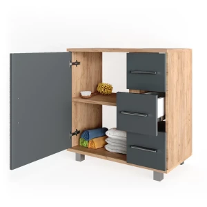 Underskab til badeværelse Ilias Gold power oak 60 x 60.8 cm Vicco