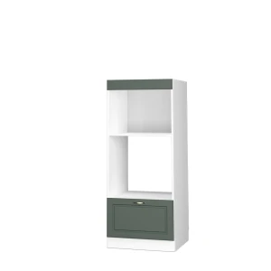 Skrinka do mikrovlnky Fame-Line Zelený a zlatý vidiecky dom 60 cm OTVORENÉ Vicco