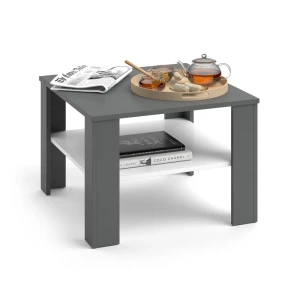 Sofabord Homer Hvid/antracit 60 x 60 cm Vicco