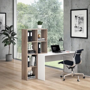 Schreibtisch Mara Weiß/Sonoma 166.8 x 59 cm livinity®