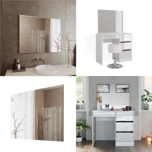 Badezimmerspiegel Viola Weiß 80 x 65 cm Vicco