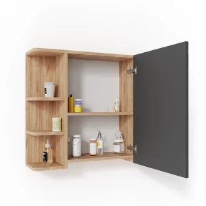 Badeværelsesskab med spejl Fynn Gold power oak 79.6 x 64 cm Vicco