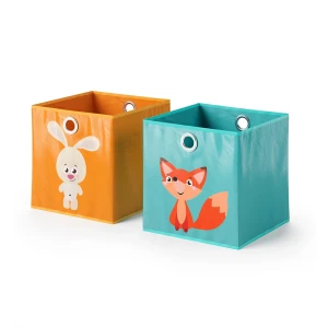Foldningsboks  Orange/Blå 30 x 30 cm Sæt af 2 Vicco