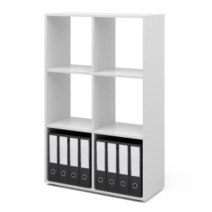 Rumdivider  Hvid 72 x 107.8 cm med 2 klapkasser Vicco