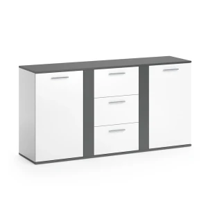 Sidebord Novelli Antracit 40 x 80 cm med skuffer Vicco