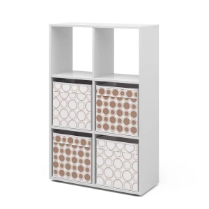 Rozdeľovač miestností  biely 72 x 107.8 cm so 4 skladacími boxmi opt.1 Vicco
