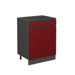 Køkkenskab R-Line Rød 60 cm J-form, med skuffe, uden bordplade Vicco