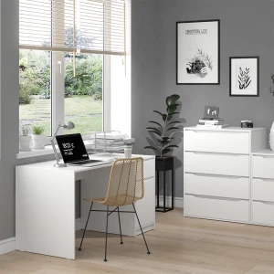 Schreibtisch Ruben Weiß 140 x 65 cm livinity®
