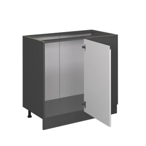 Eckunterschrank R-Line Weiß 86 cm J-Shape, ohne Arbeitsplatte livinity®