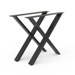 Bordben  Sort 70 x 72 cm X-form Vicco