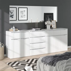 Kommode Ruben Weiß 48 x 101.6 cm mit Schubladen livinity®