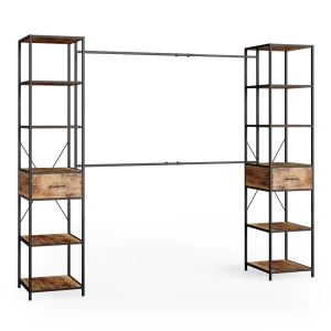 Tøjskab Fyrk Rustikt egetræ 180 x 187 cm Vicco