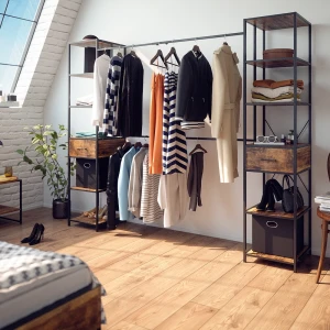 Kleiderschrank Fyrk Eiche rustikal 180 x 187 cm livinity®