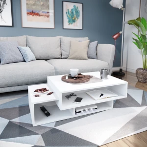 Couchtisch Bari Weiß 105 x 60 cm livinity®