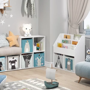 Kinderregal Luigi Weiß 72 x 79 cm Ohne Faltboxen livinity®