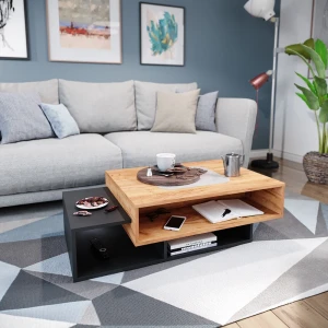 Couchtisch Bari Anthrazit 105 x 60 cm livinity®