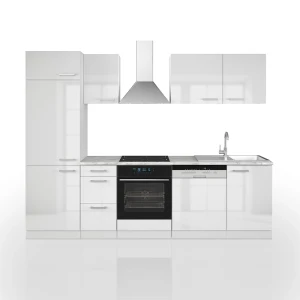 Complete keukeneenheid Optima Wit hoogglans/wit 270 cm zonder werkblad Vicco