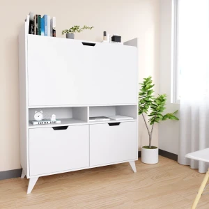 Sekretär Schreibtisch Berdi Weiß 110 x 45 cm livinity®