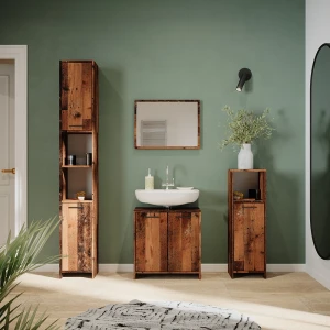 Waschbeckenunterschrank Kiko Eiche rustikal 58 x 60 cm livinity®