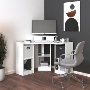 Eckschreibtisch Artur Weiß 94 x 94 cm livinity®