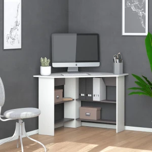 Eckschreibtisch Arion Weiß 90 x 90 cm livinity®